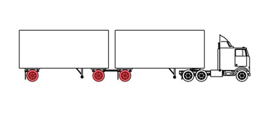 Special Four-rid tread groove design makes 295/75R22.5 tyre