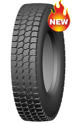 Truck snow tyres with deep tread depth